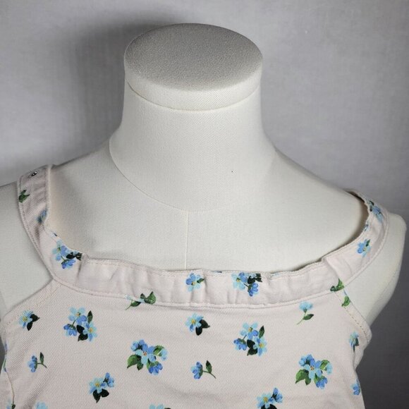 Weworewhat Womens XL Ditzy Floral White Cotton/Spandex Sleeveless Halter Top - Picture 10 of 11